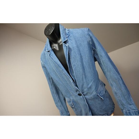 Abercrombie & Fitch Denim Jean Jacket Blue Rugged Womens Size Large - Picture 2 of 9